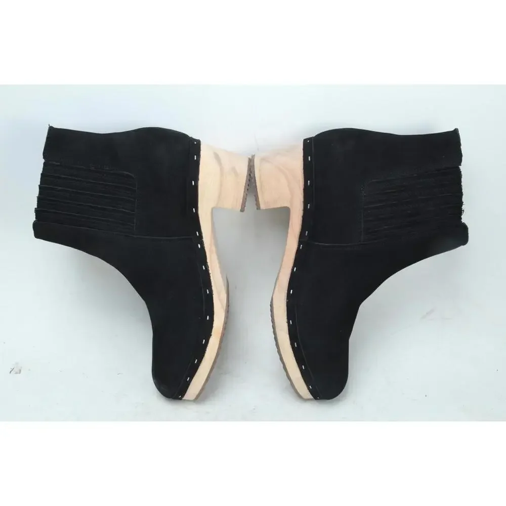 Ann Taylor Loft Pull On wooden Clog Boots Women's Sz 10M Shoes